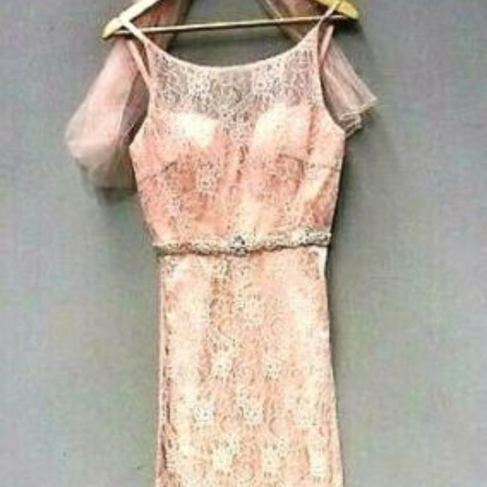 Aspeed Design Women's Dress Size M with Shawl, Pink Lace NWT Quiceañera Dresses